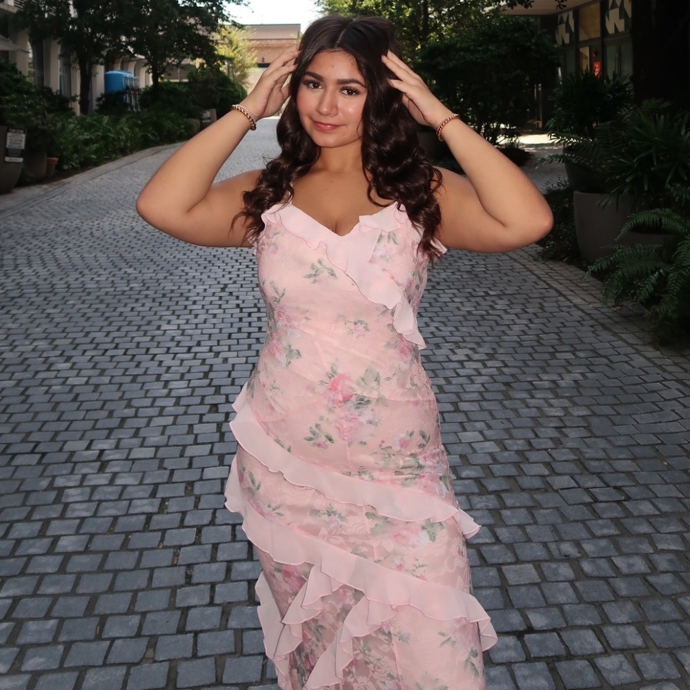 Cider Pink Floral Mini Dress
